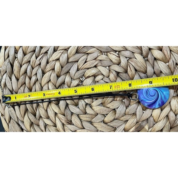 NEW Handmade Retro Art To Wear Purple Polymer Clay Bead Silver Tone Necklace - Picture 5 of 7